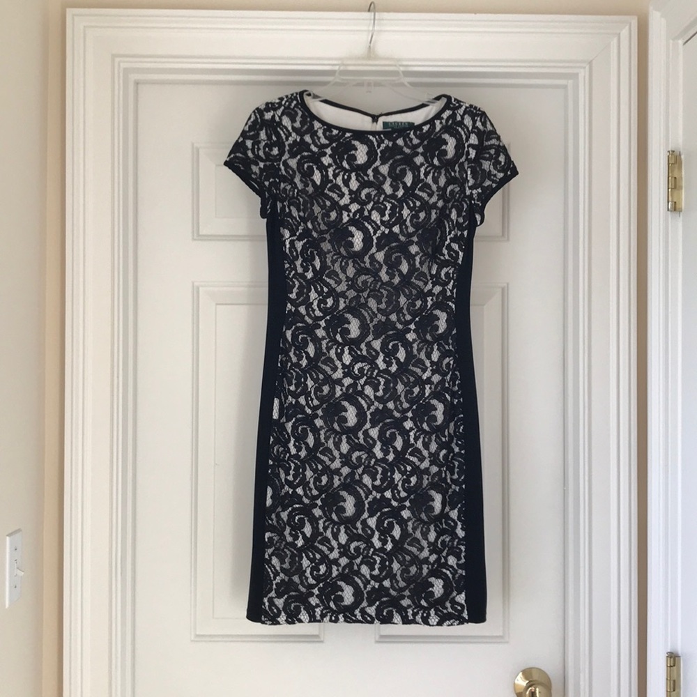 Lauren Ralph Lauren dress, Size 8, black & white
